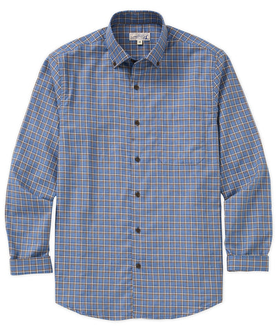 Westport Lifestyle Long Sleeve Button Down Collar Plaid Sport Shirt, Men's Big & Tall