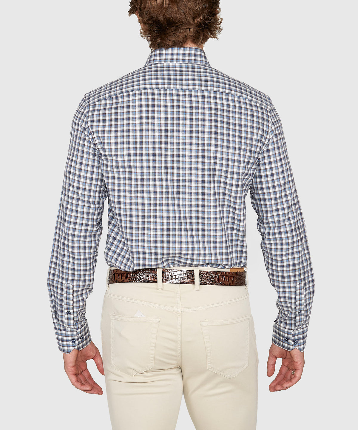 Westport Lifestyle Long Sleeve Button Down Collar Plaid Sport Shirt, Men's Big & Tall