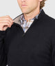 Westport Black Long Sleeve Heritage Cashmere Quarter Zip Pullover