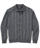 Westport Black Long Sleeve Birdseye Stripe Button Front Polo