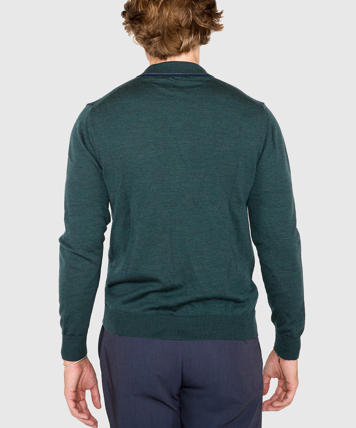 Westport Black Long Sleeve Sparks Retro Tipped Button Front Polo, Men's Big & Tall