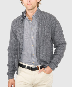 Westport Black Long Sleeve Warf Full Zip Cardigan