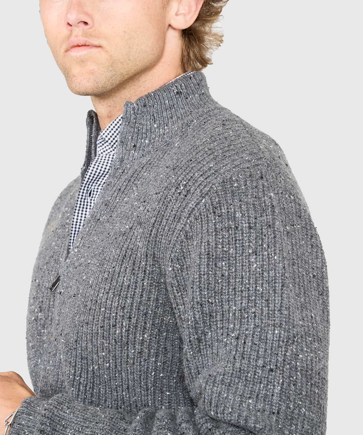 Westport Black Long Sleeve Warf Full Zip Cardigan, Men's Big & Tall