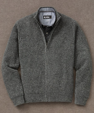 Westport Black Long Sleeve Warf Full Zip Cardigan
