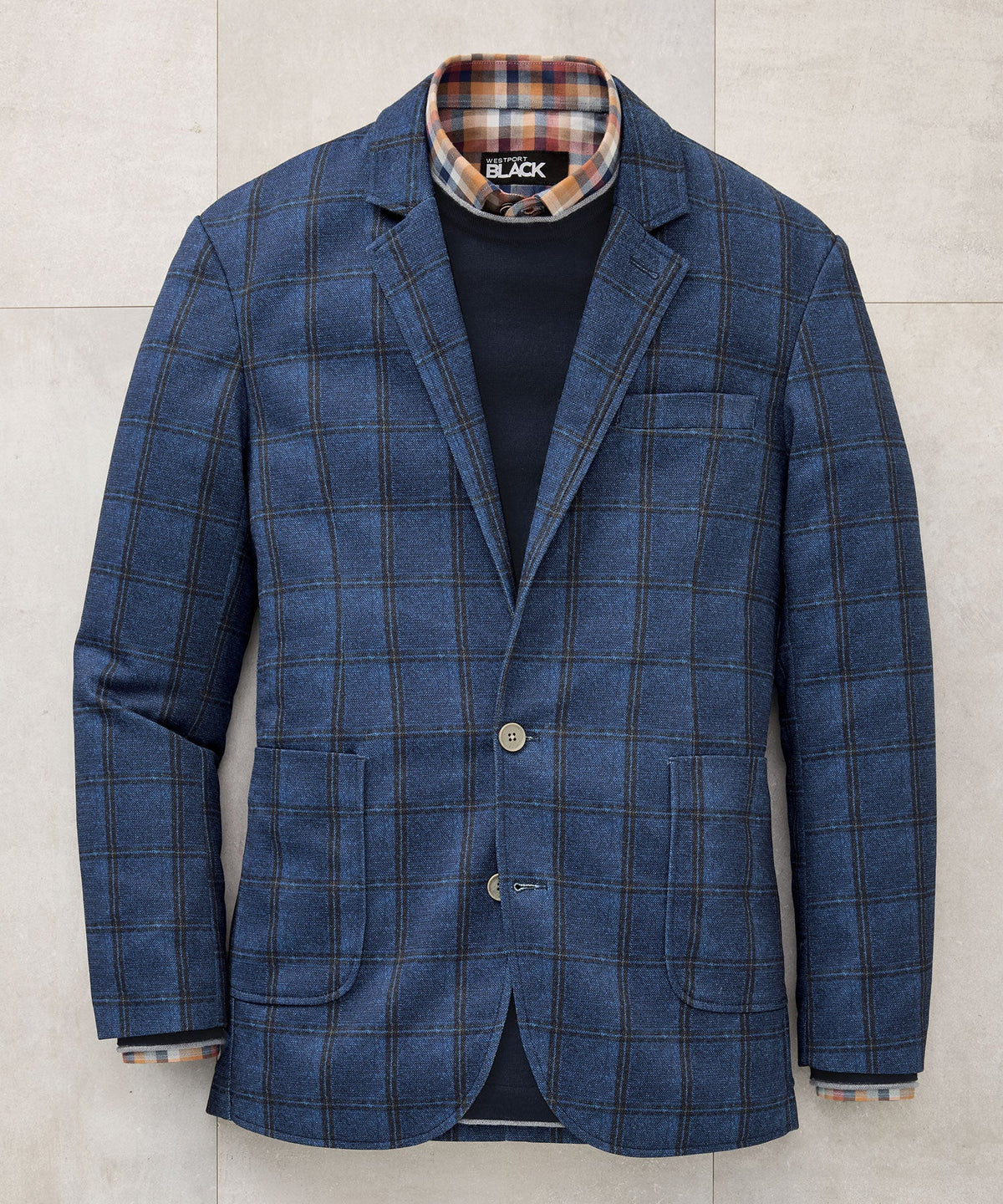 Westport Black Sonoma Knit Sport Coat, Men's Big & Tall