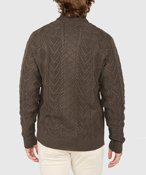 Westport Black Aztec Cable Cardigan