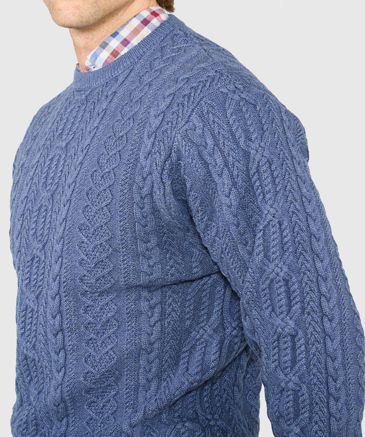 Westport Black Connery Cable Crew Neck Sweater, Men's Big & Tall