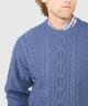 Westport Black Connery Cable Crew Neck Sweater