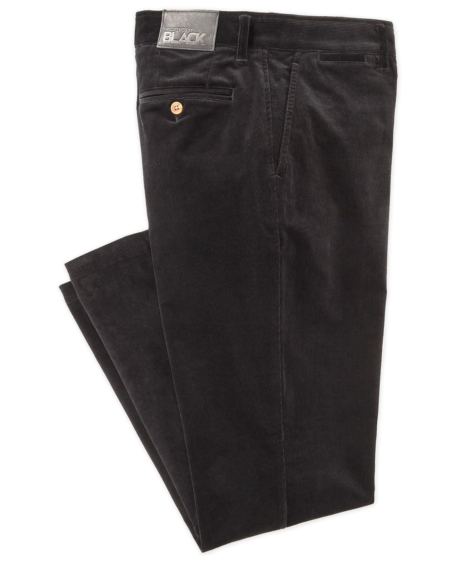 Westport Black Westfield Flat Front Corduroy Pant, Men's Big & Tall