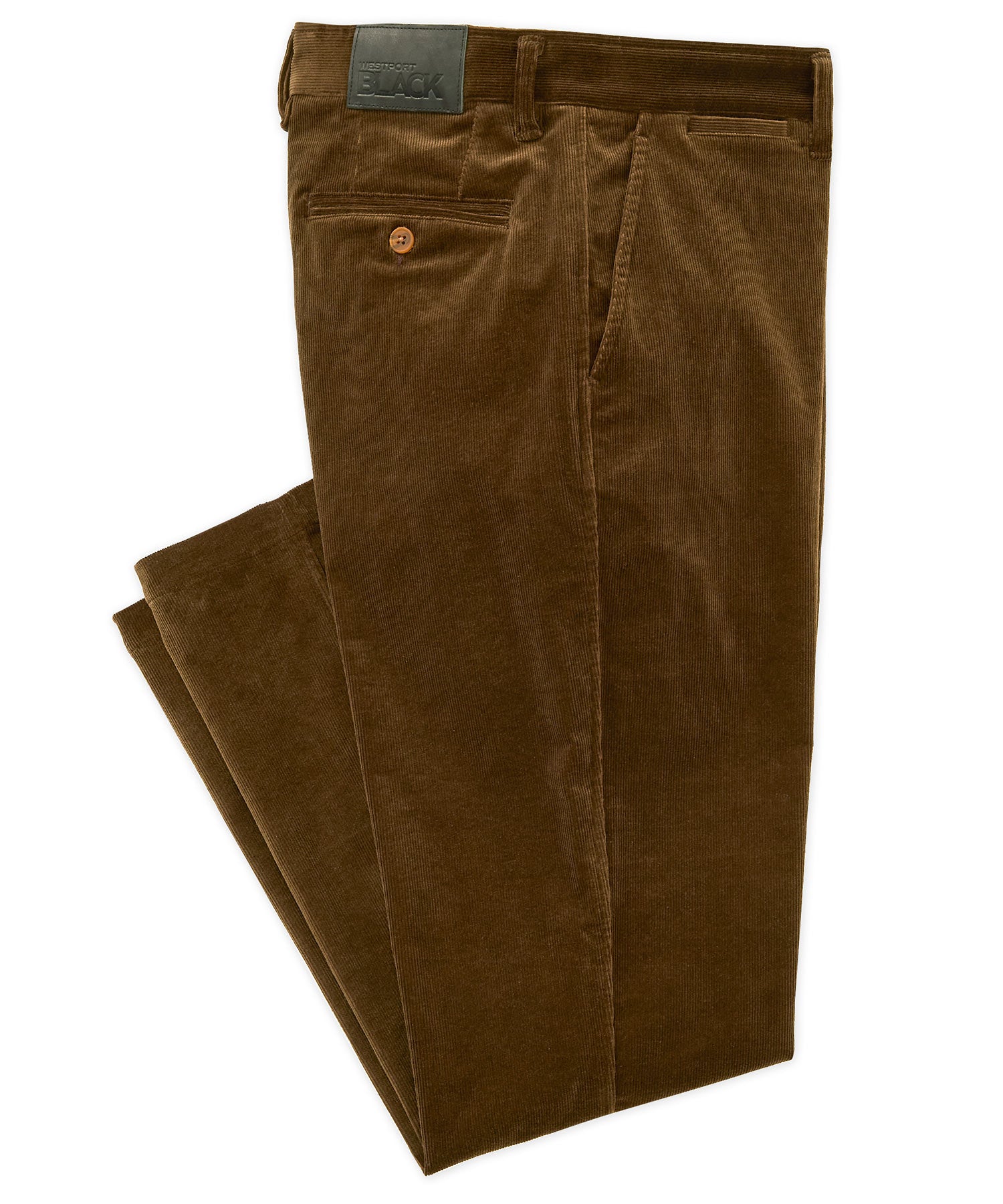 Westport Black Westfield Flat Front Corduroy Pant, Men's Big & Tall