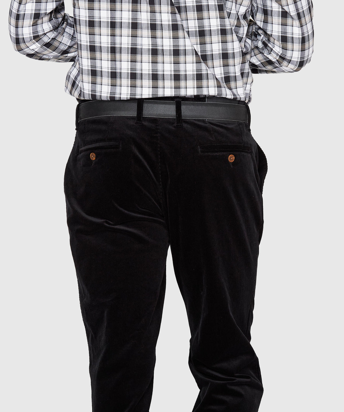 Westport Black Westfield Flat Front Corduroy Pant, Men's Big & Tall