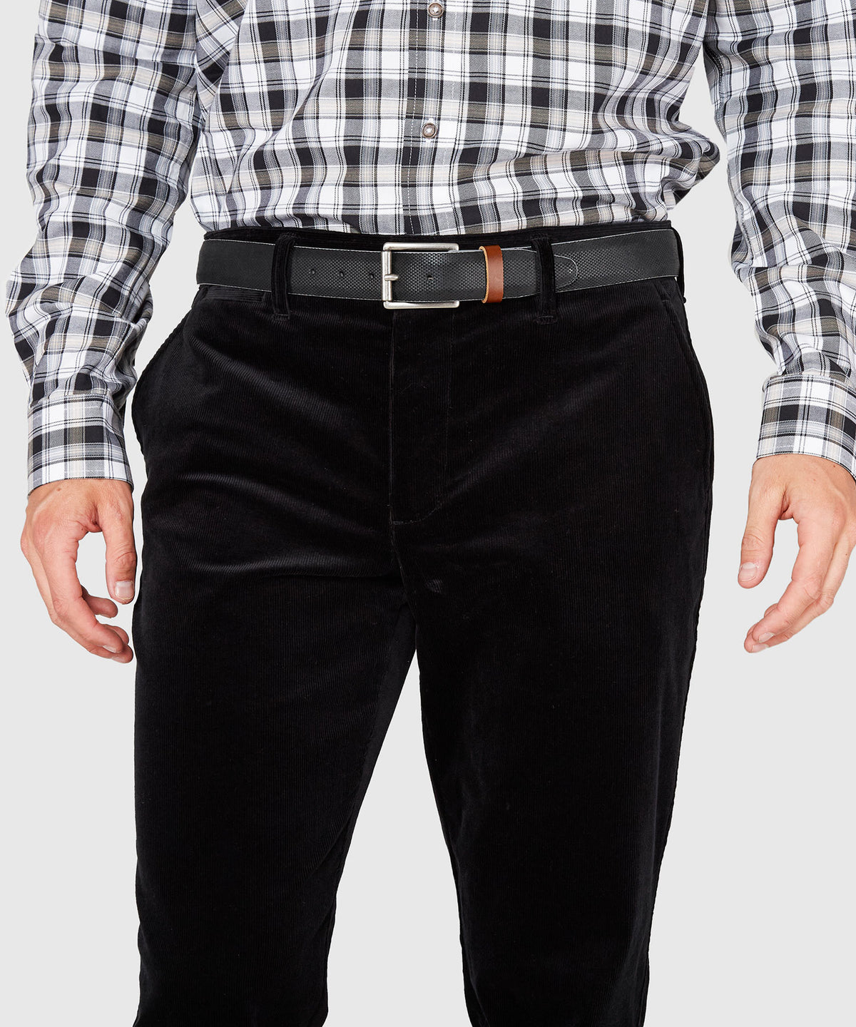 Westport Black Westfield Flat Front Corduroy Pant, Men's Big & Tall
