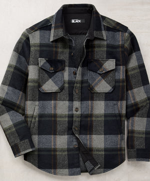 Westport Black Ridgeview Wool Blend Houndstooth Shirt Jacket
