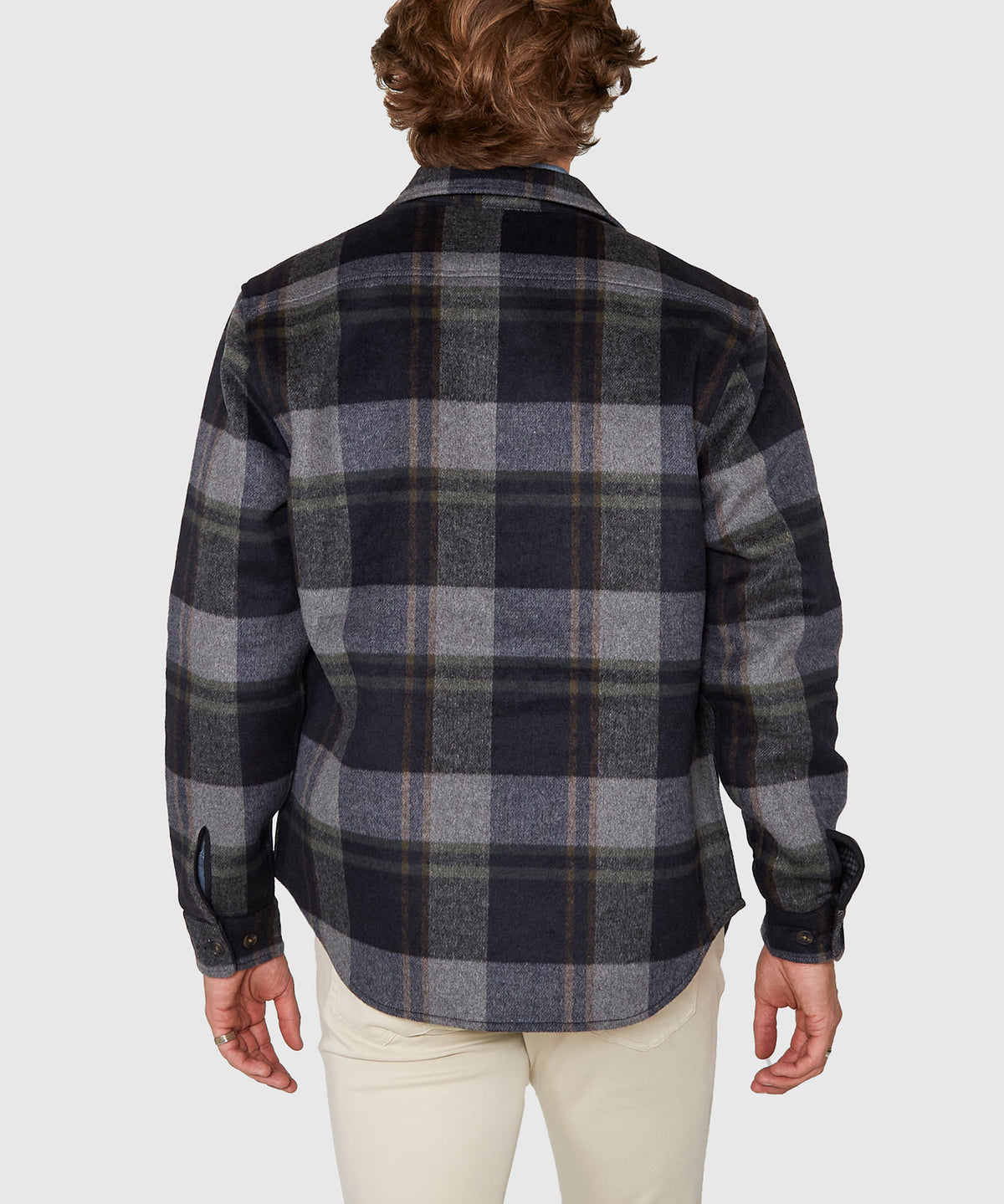 Westport Black Ridgeview Wool Blend Houndstooth Shirt Jacket, Men's Big & Tall