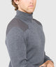 Westport Black Ribbed Military Turtleneck Pullover
