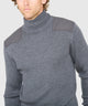 Westport Black Ribbed Military Turtleneck Pullover
