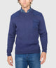 Westport Black Ribbed Military Crew Neck Pullover