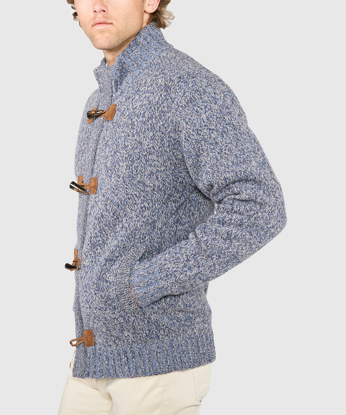 Westport Black Nordic Toggle Sweater, Men's Big & Tall