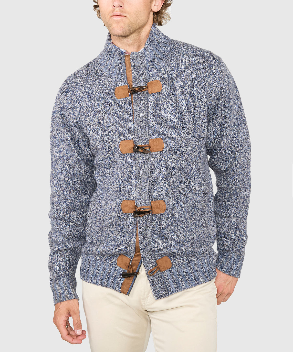 Westport Black Nordic Toggle Sweater, Men's Big & Tall