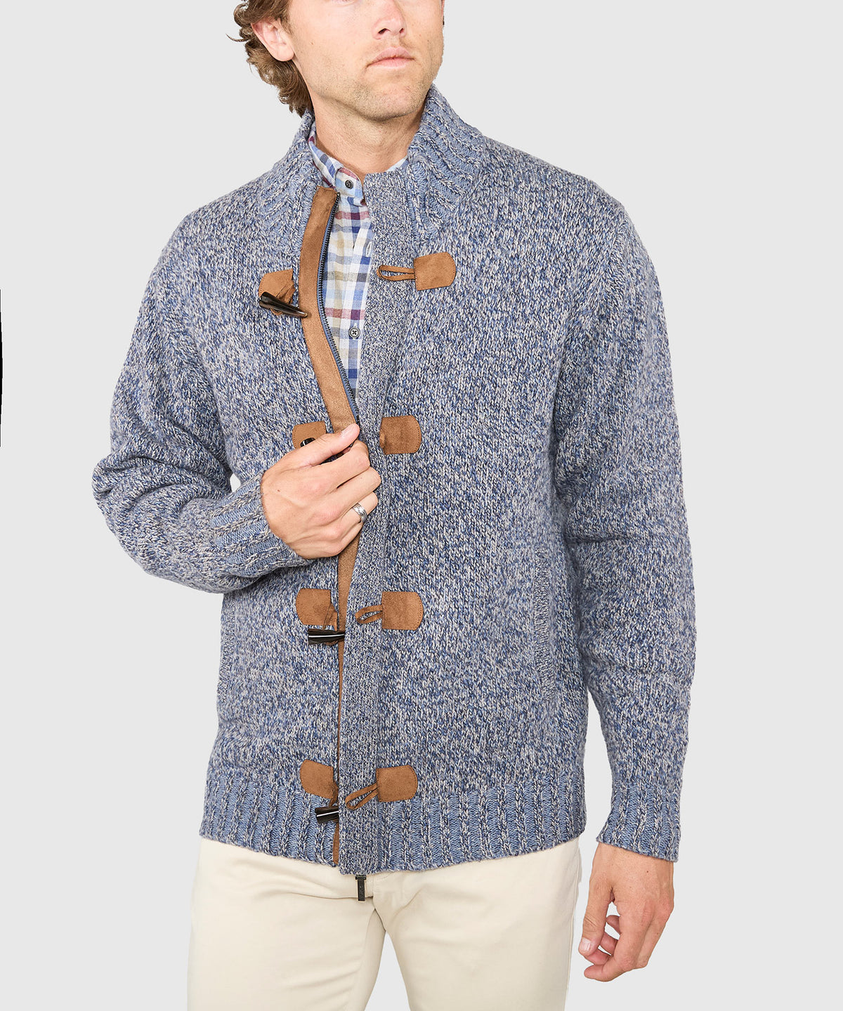 Westport Black Nordic Toggle Sweater, Men's Big & Tall