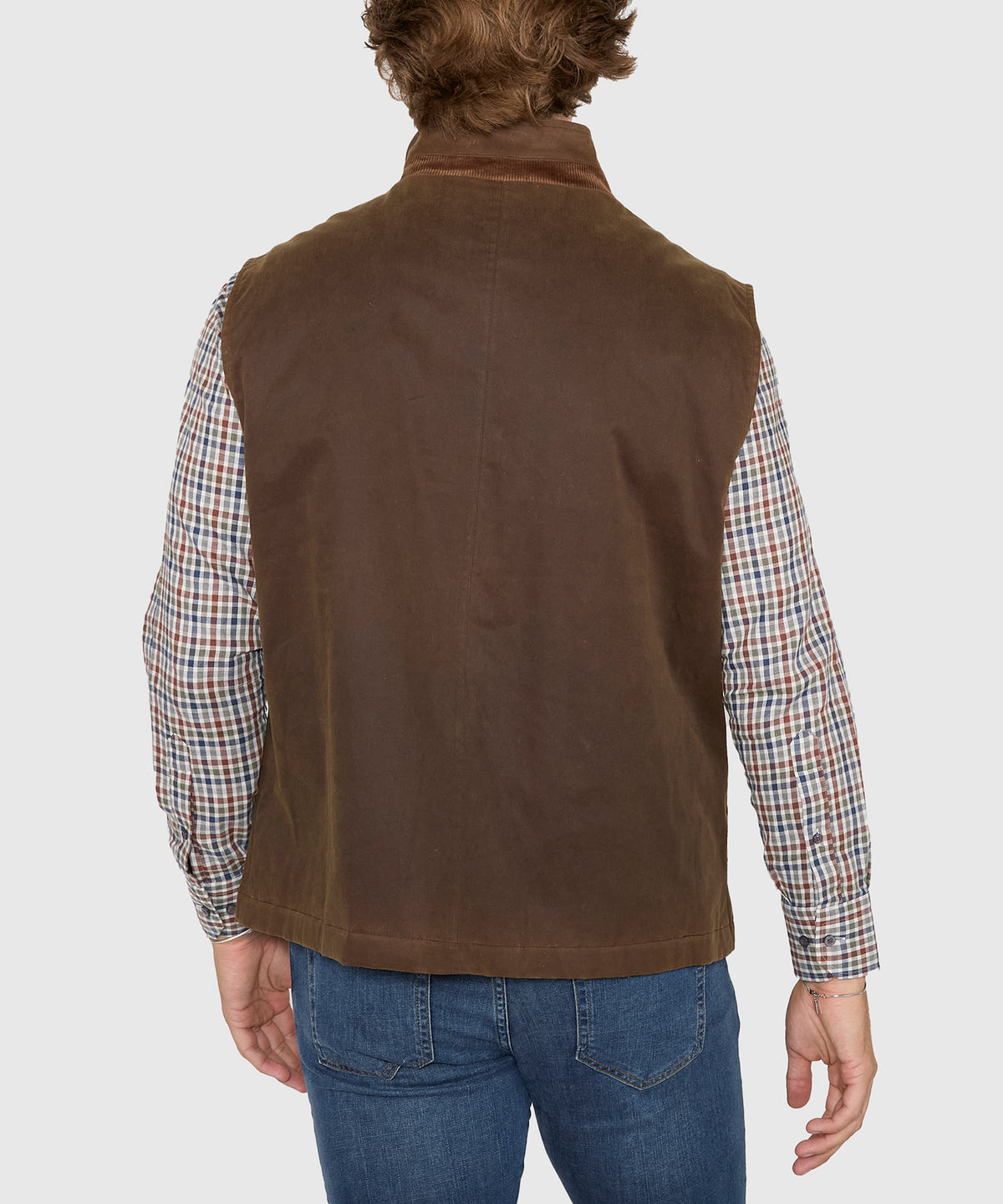 Westport Black Hudson Waxed Cotton Vest, Men's Big & Tall