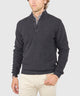 Westport Black Legacy Cotton Cashmere Button Mock Sweater