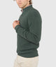 Westport Black Legacy Cotton Cashmere Button Mock Sweater