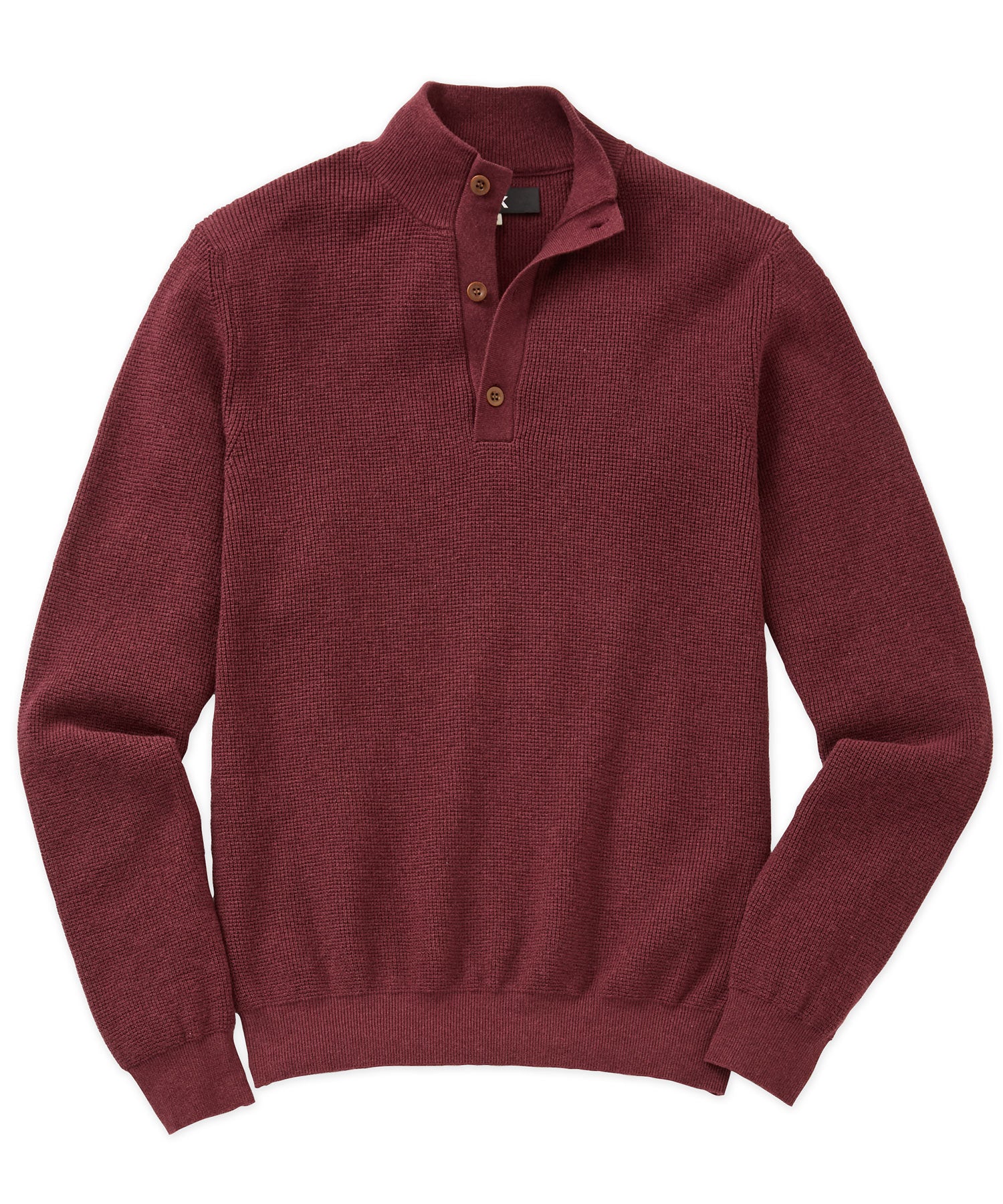 Westport Black Big & Tall Legacy Button Mock Sweater | Westport