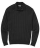 Westport Black Long Sleeve Palermo Merino Johnny Collar Polo