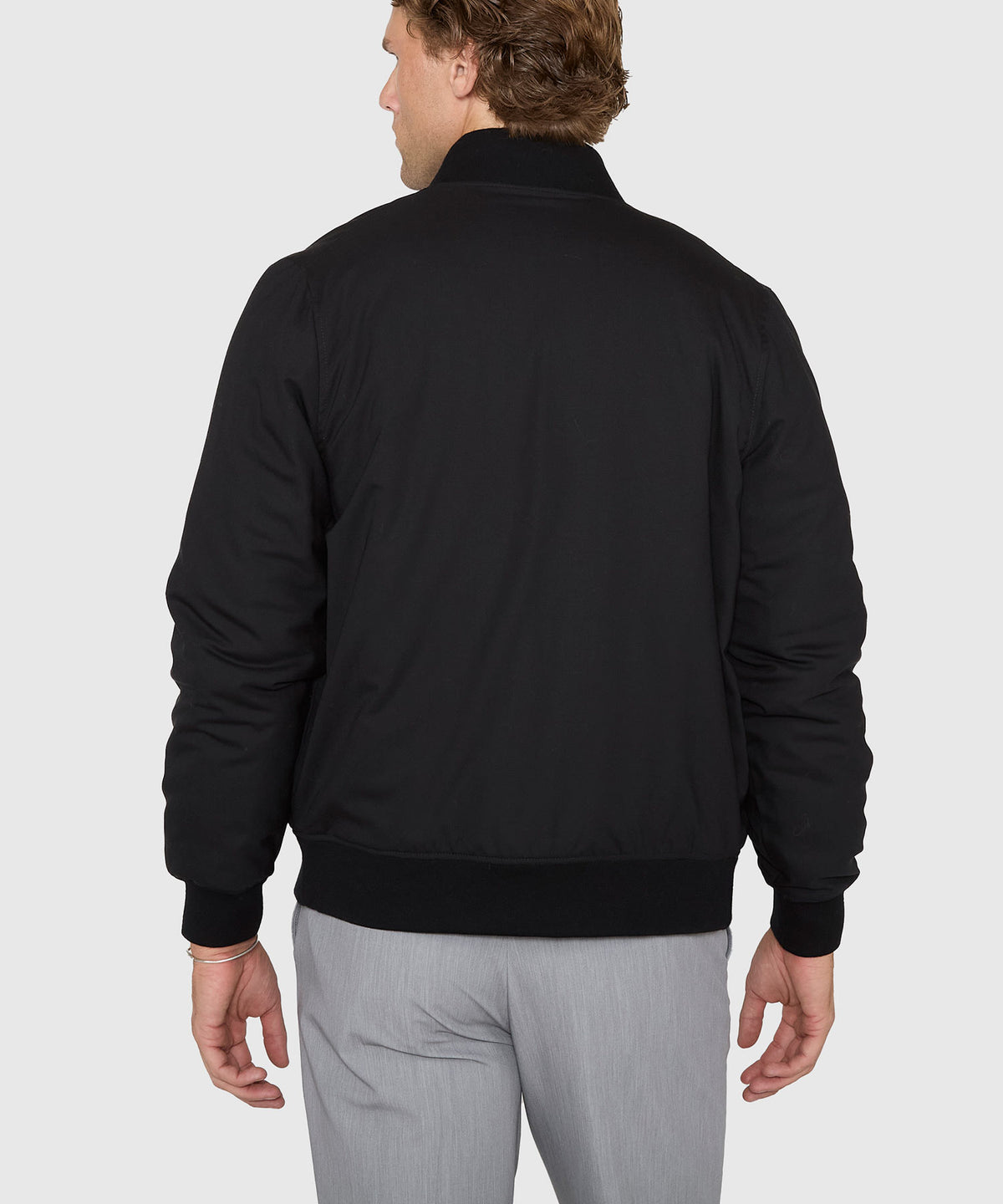 Westport Black Switch Reversible Wool Blouson Jacket, Men's Big & Tall
