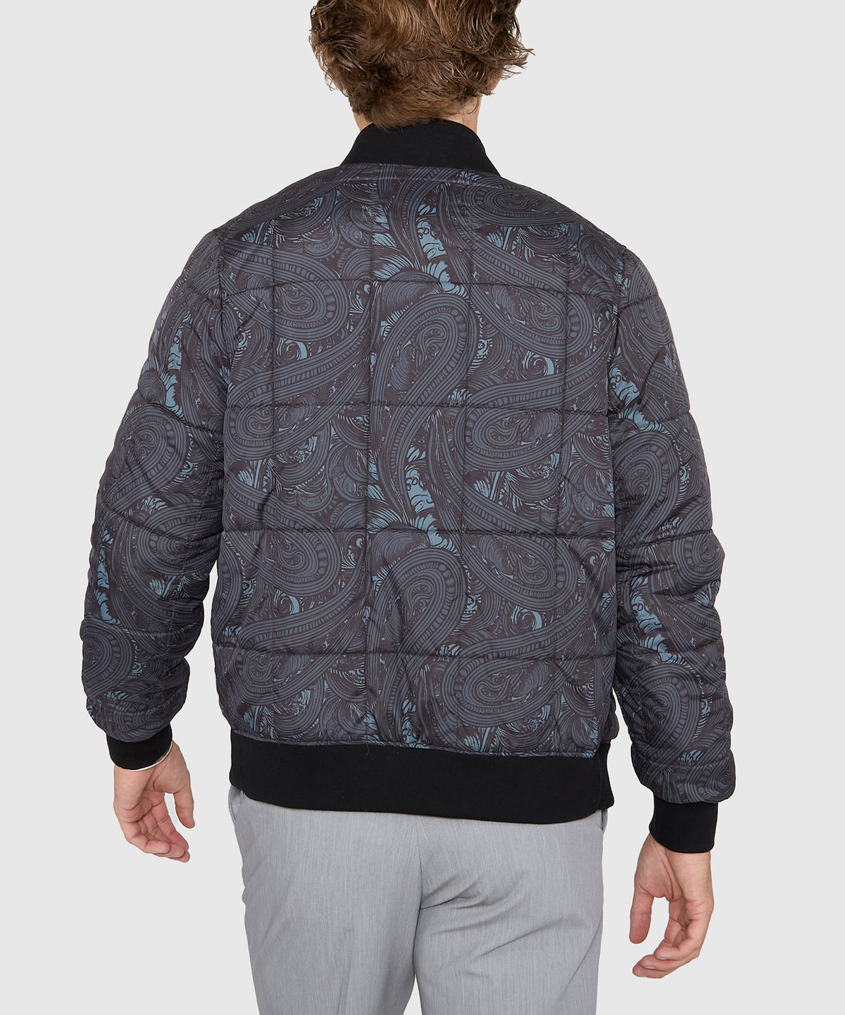 Westport Black Switch Reversible Wool Blouson Jacket, Men's Big & Tall