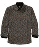 Westport Black Long Sleeve Hidden Button Down Collar Hex Print Knit Sport Shirt