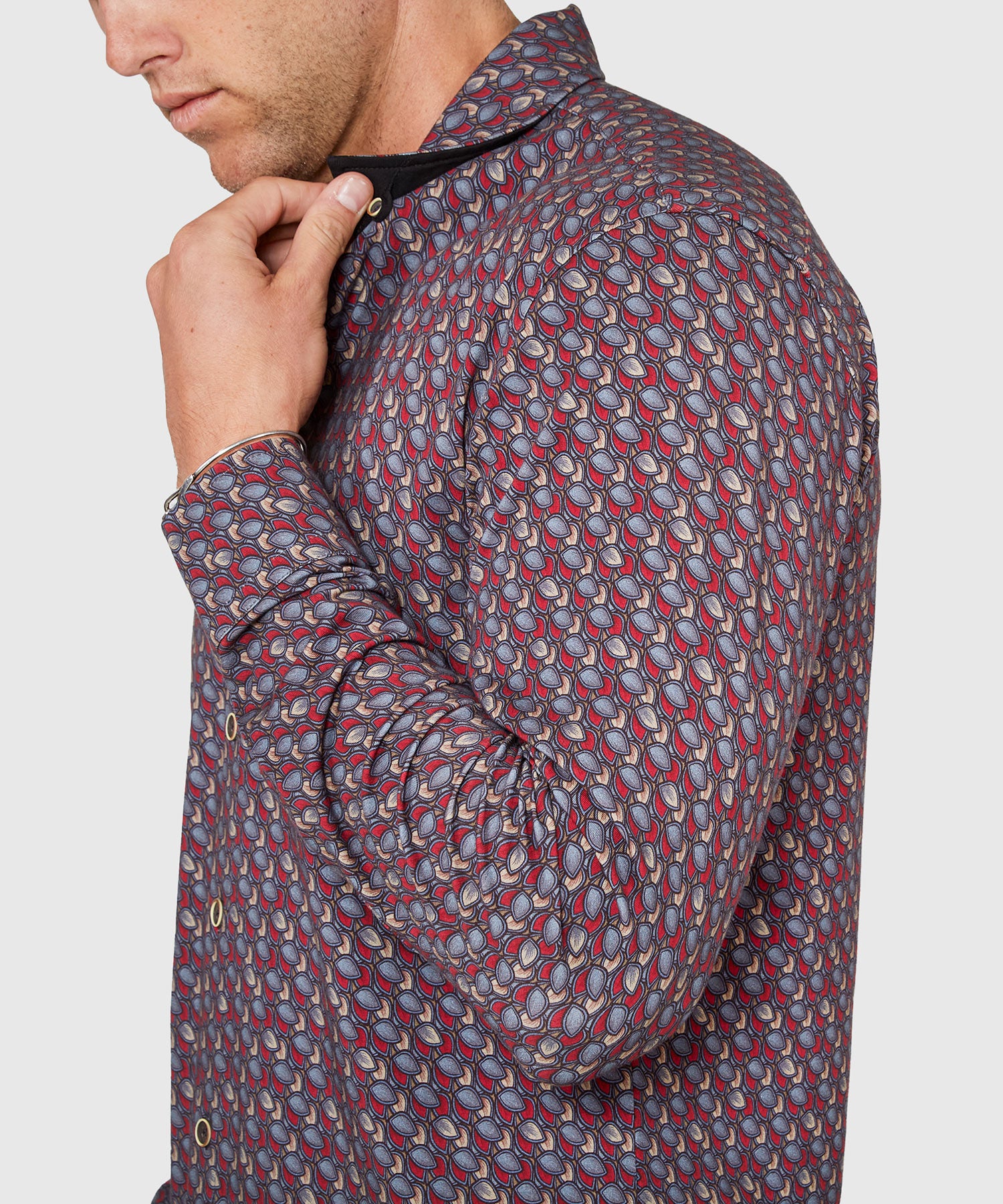 hidden button down collar dress shirt Non-Iron Stretch Light Blue Twill stiff interlining for a sharp and structured appearance Semi-fitted White hidden buttons placket