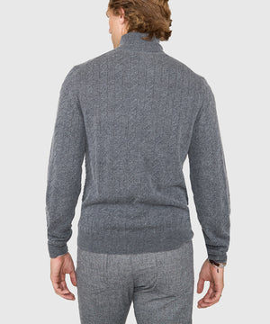 Westport Black Long Sleeve Alpine Cable Turtleneck Sweater