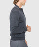 Westport Black Long Sleeve Retro Tipped Merino Polo