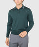 Westport Black Long Sleeve Retro Tipped Merino Polo