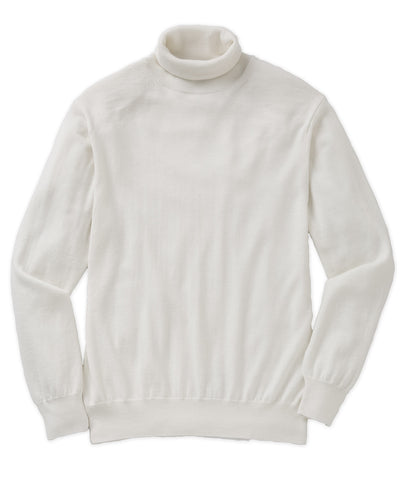 Westport Black Hudson Peak Merino Wool Turtleneck Sweater, Men's Big & Tall