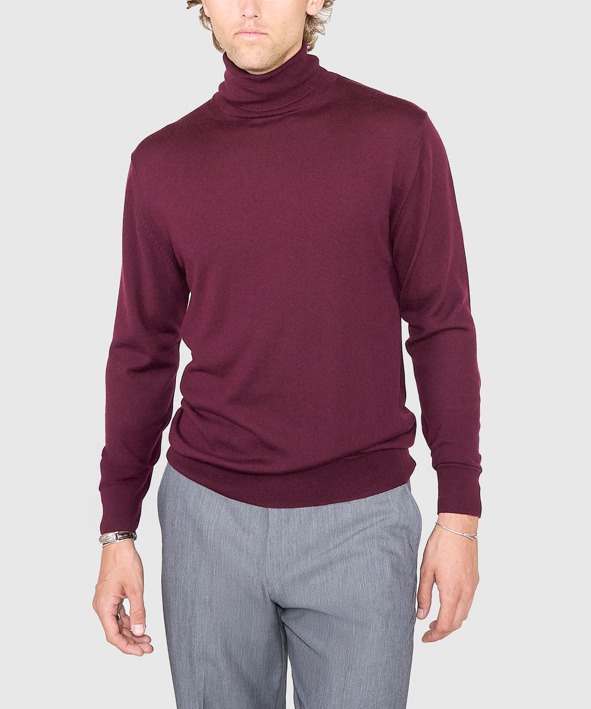 Westport Black Hudson Peak Merino Wool Turtleneck Sweater, Men's Big & Tall