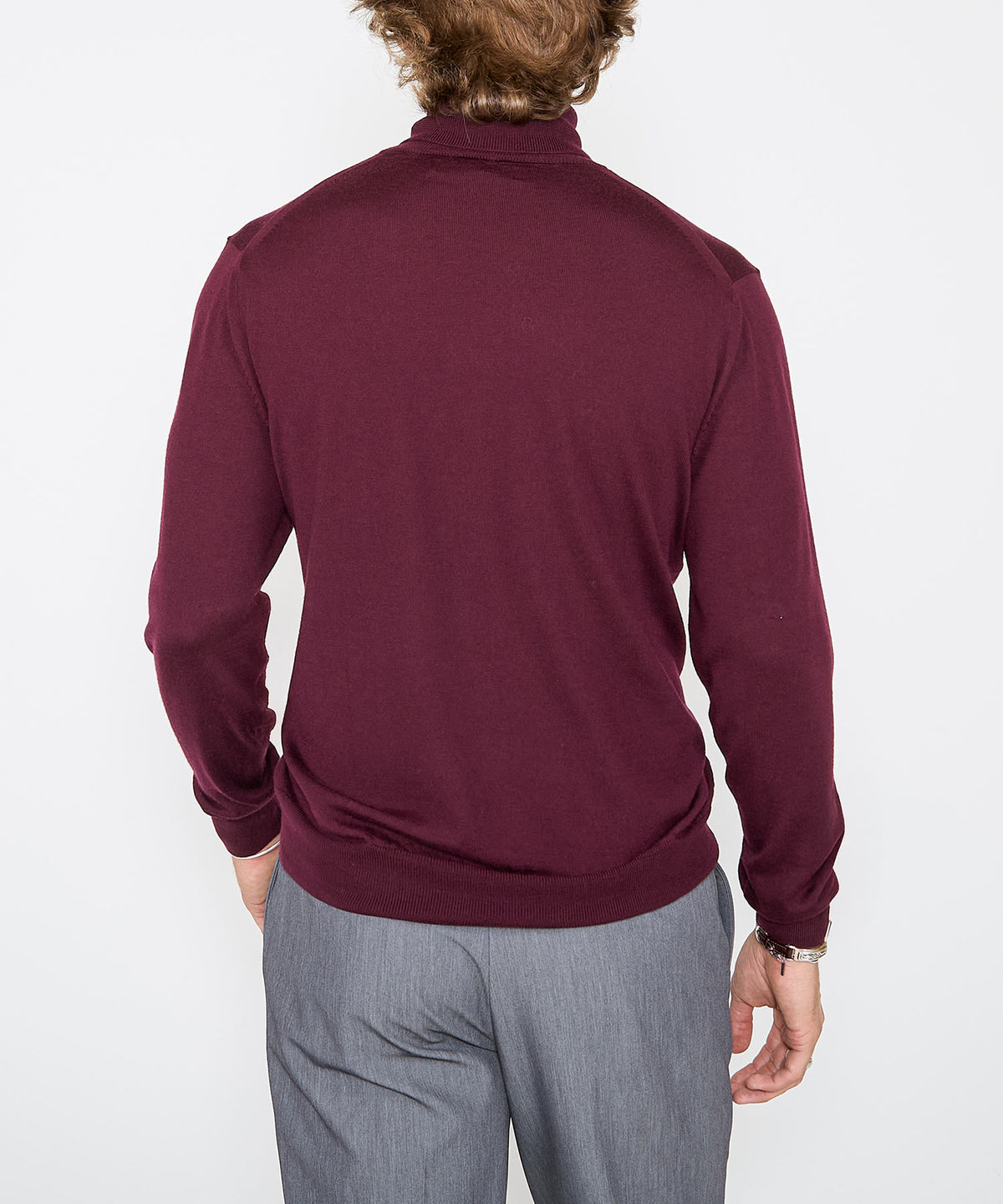 Westport Black Hudson Peak Merino Wool Turtleneck Sweater, Men's Big & Tall