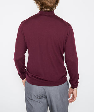 Westport Black Hudson Peak Merino Wool Turtleneck Sweater