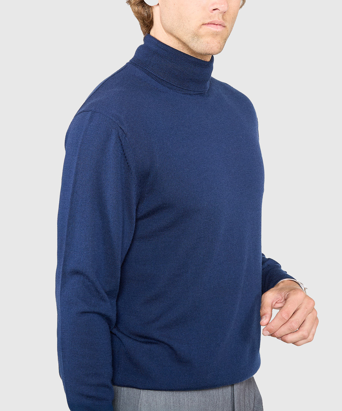 Westport Black Hudson Peak Merino Wool Turtleneck Sweater, Men's Big & Tall