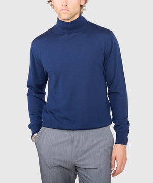 Westport Black Hudson Peak Merino Wool Turtleneck Sweater