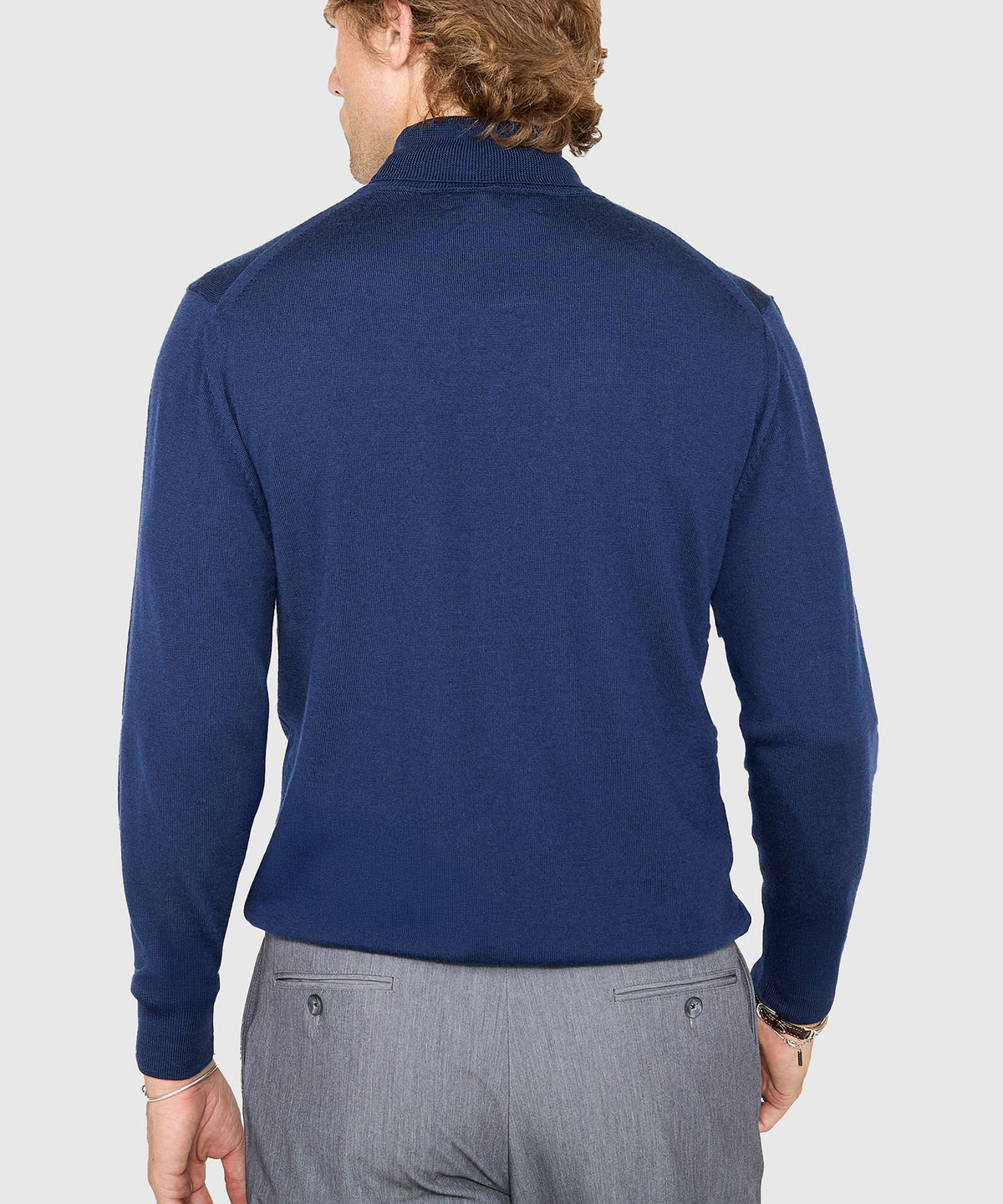 Westport Black Hudson Peak Merino Wool Turtleneck Sweater, Men's Big & Tall