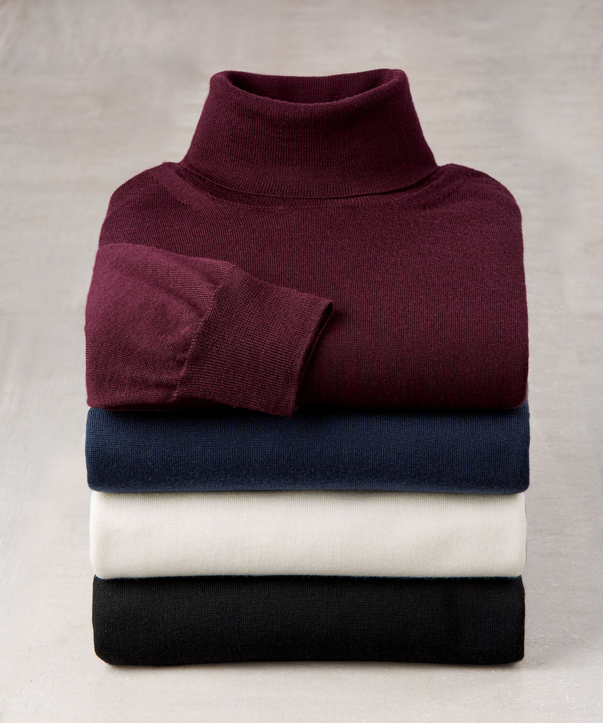 Westport Black Hudson Peak Merino Wool Turtleneck Sweater, Men's Big & Tall