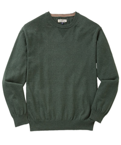 Westport Lifestyle Iconic Keyhole Cotton Cashmere Crew Neck Sweater, Men's Big & Tall
