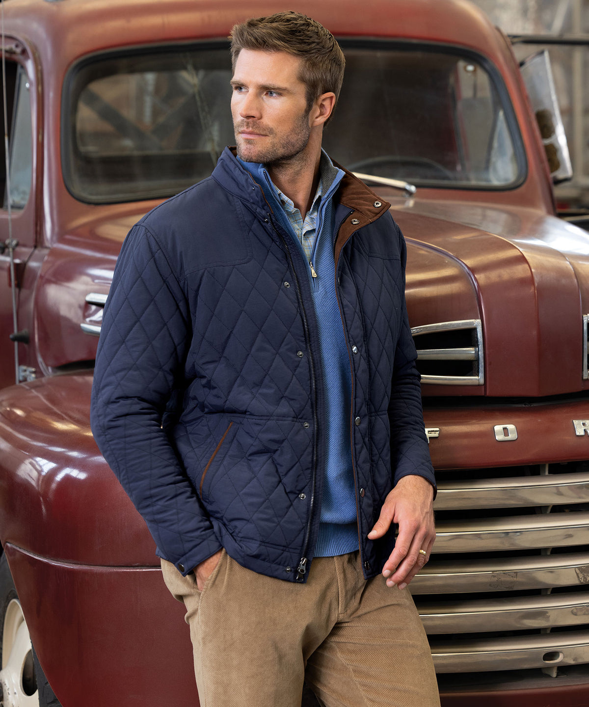 Westport Lifestyle Highland Quilted Shooter Jacket, Men's Big & Tall
