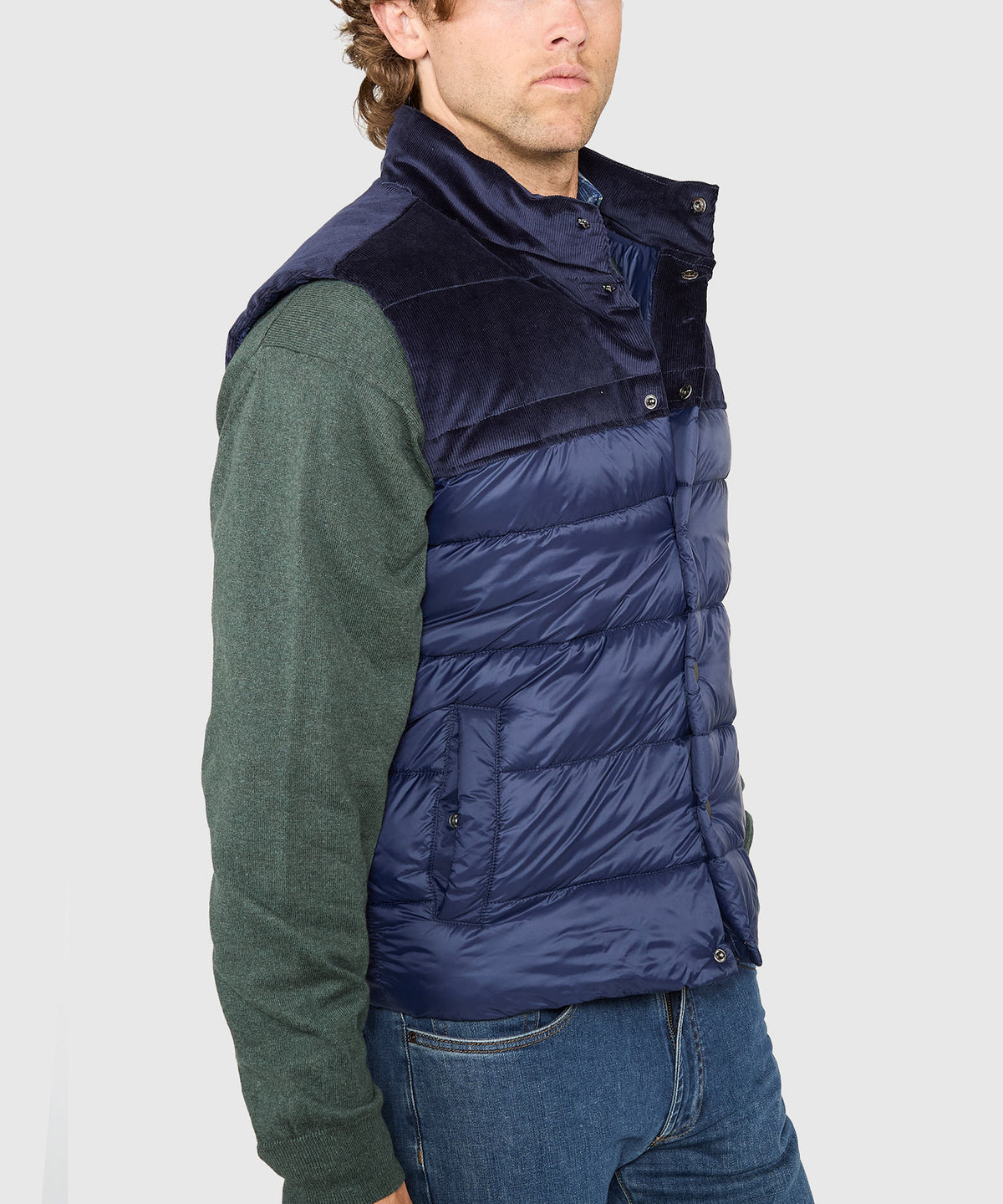 Westport Lifestyle Fireside Mixed Media Channel Vest, Men's Big & Tall