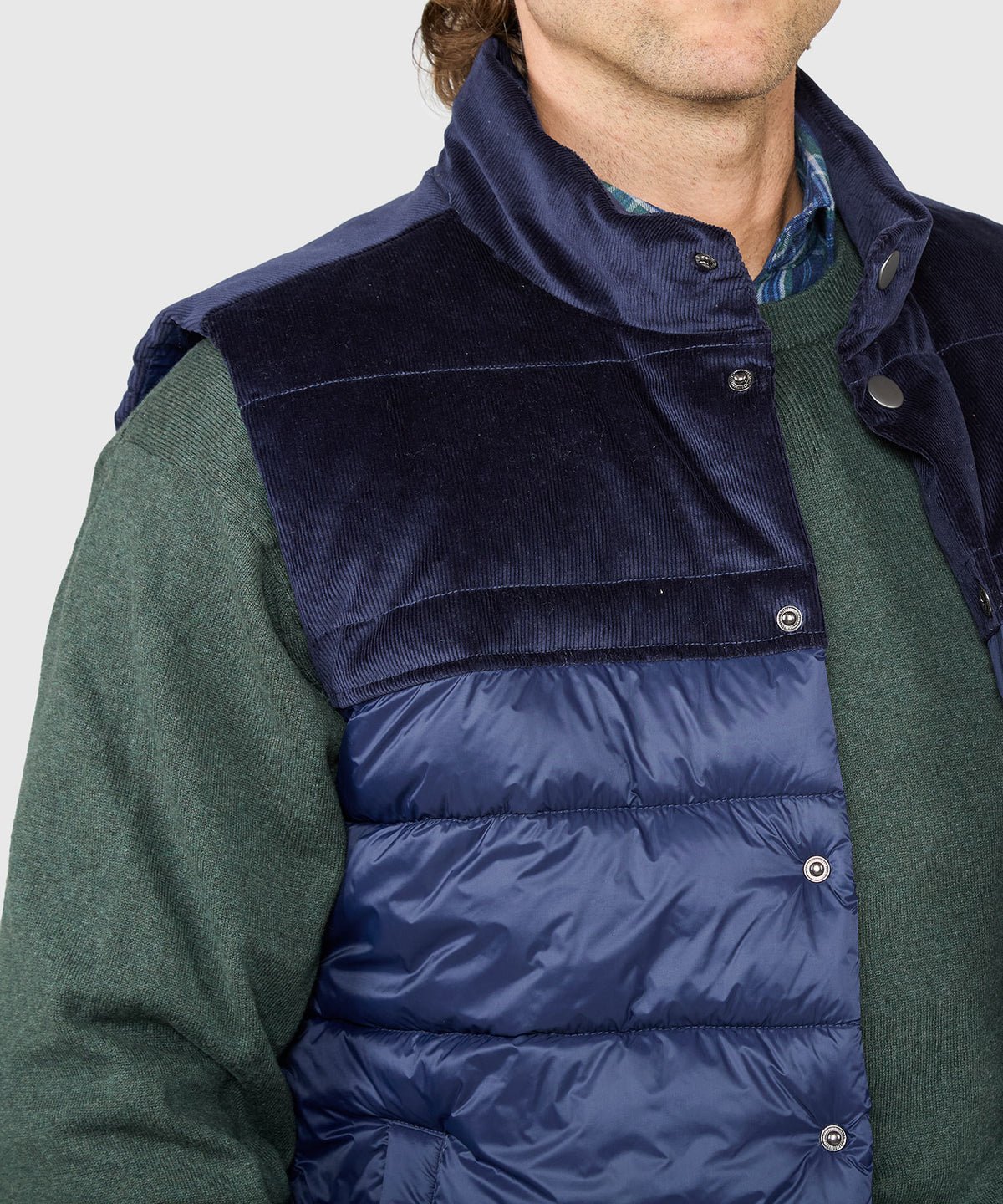 Westport Lifestyle Fireside Mixed Media Channel Vest, Men's Big & Tall
