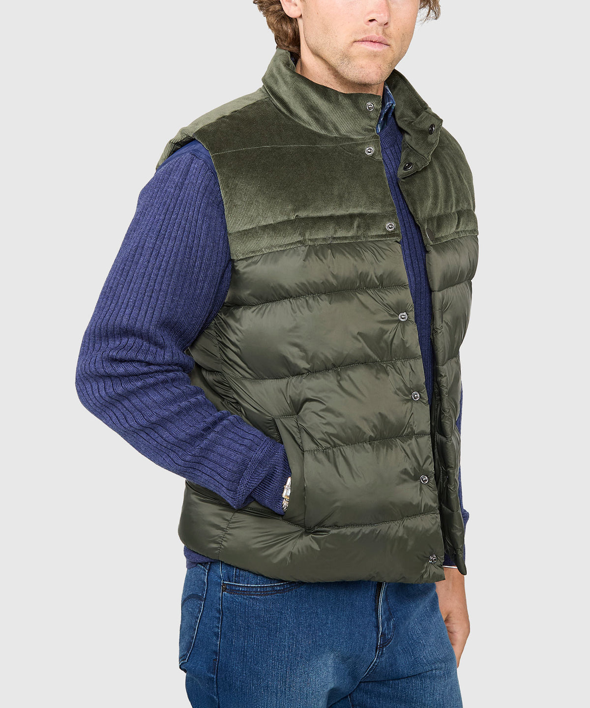Westport Lifestyle Fireside Mixed Media Channel Vest, Men's Big & Tall