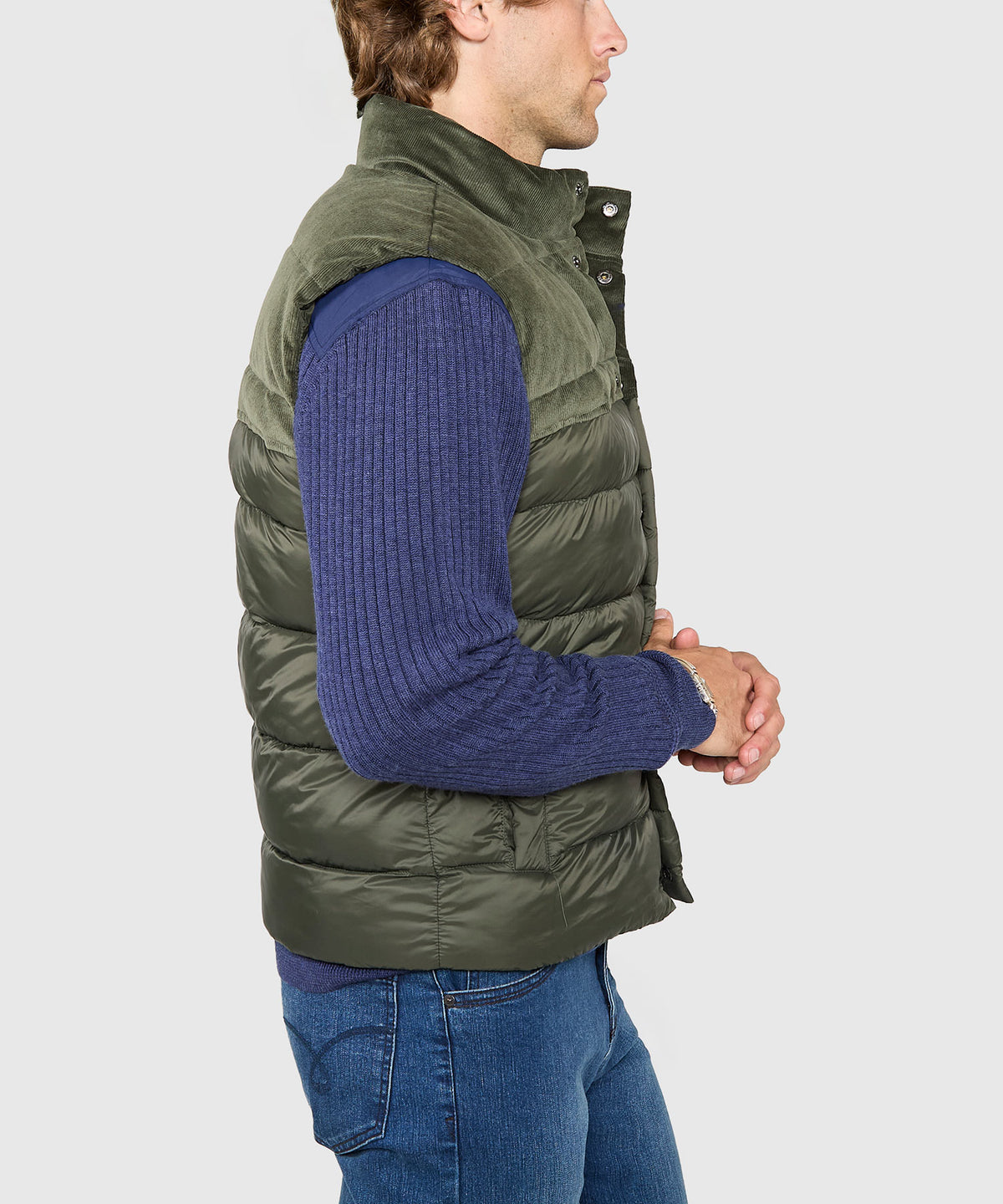 Westport Lifestyle Fireside Mixed Media Channel Vest, Men's Big & Tall